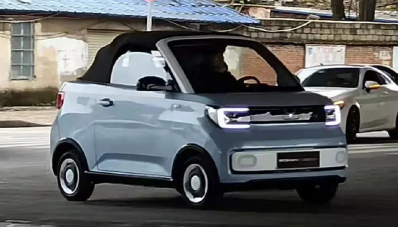 宏光MINIEV敞篷版實車曝光 預計二季度上市